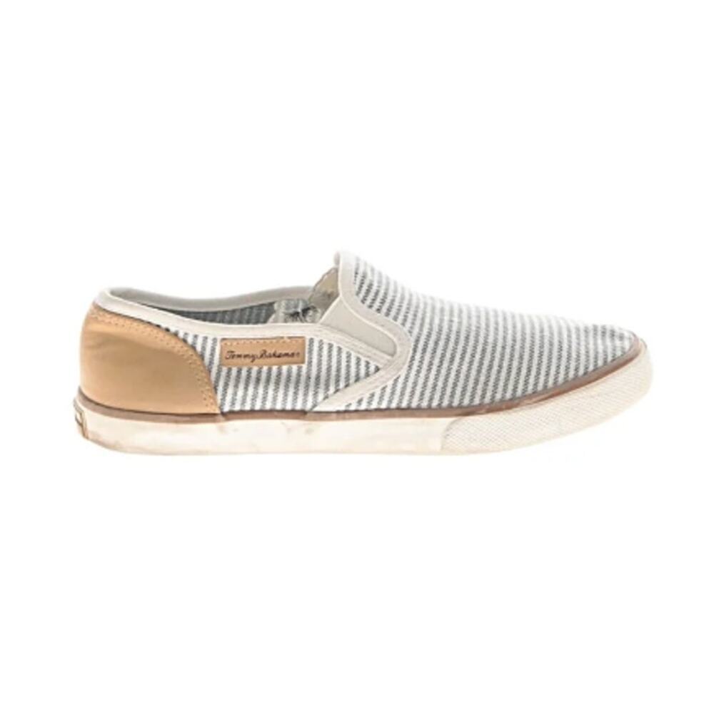 Tommy Bahama Women's Gray Brown Striped Slip On Loafers Size 7.5M